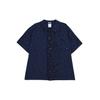 SB SS24 Print Bowler Short Sleeve Button Down Skate Top Shirt Unisex Midnight Marine Blue FN2596-410