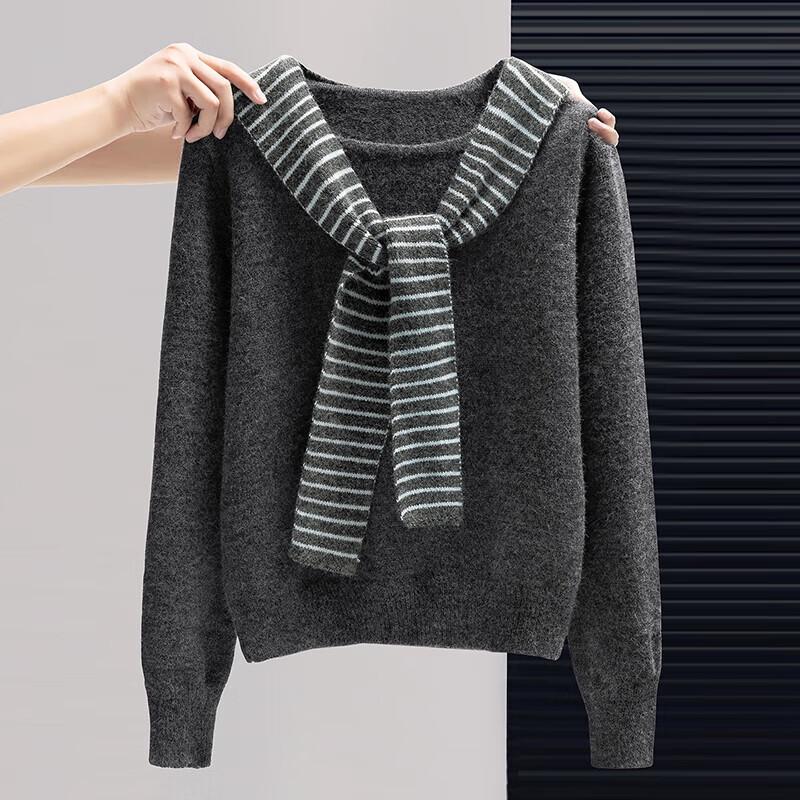 

Women s Loose Fit Plush Knit Sweater One Size