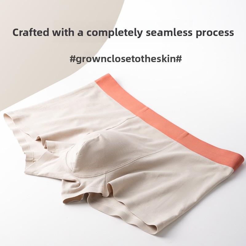 Plus Size Men's Spring and Summer Pure Cotton Breathable Antibacterial Crotch Sports Briefs