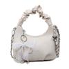 Dumpling Shape Pu Clutch Bag With Zipper Closure And Chain For Casual Day Out
