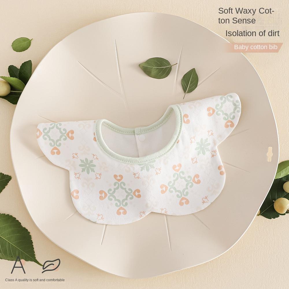 Round Neck Baby Cotton Bibs Waterproof Saliva Towel Cloths Baby Drooling Bibs  Feeding Accessories