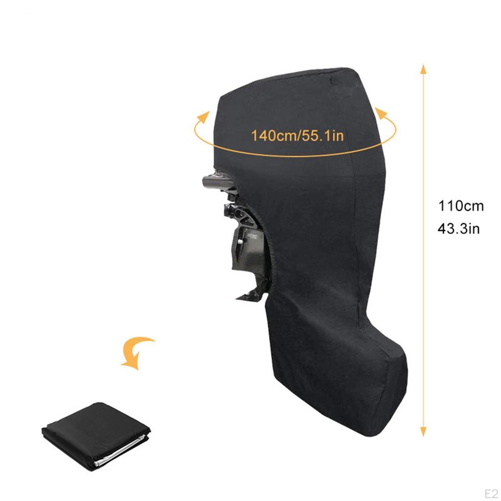 Outboard Engine Cover Marine Shield Tear Resistant Heavy Duty Oxford Cloth with Adjustable