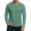 Men's Round Neck Plunger Long Sleeve T-Shirt Top