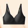 Seamless Back Smoothing Jelly Gel Strap Bra, Wireless Soft Support Lifting Side Gathering Push Up Bra