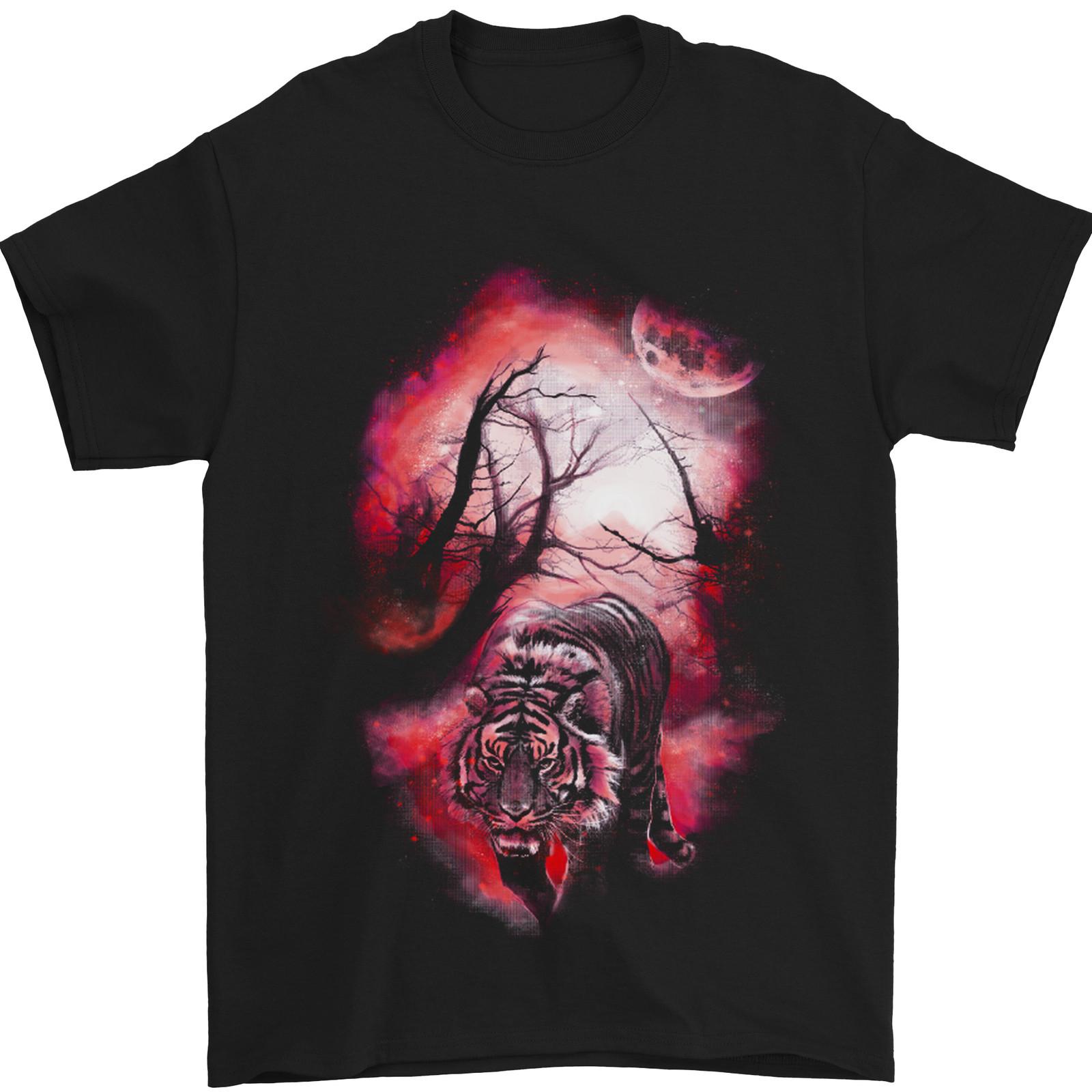 26 Enchanted Tiger Fantasy Spiritual Mystical Mens T-Shirt 100% Cotton Unisex T-Shirt L