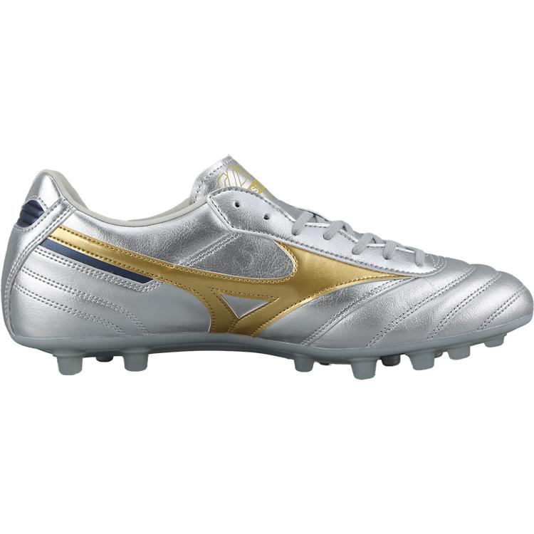Mizuno Morelia 2 Pro Ag Soccer Shoes Unisex Footwear Silver P1GA251404