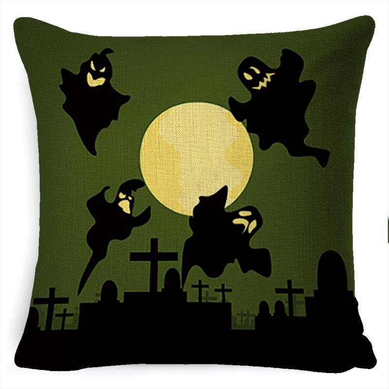 Pillow Case Holiday Party Halloween Horror Bat Office Pillow Case Car Waist Support Cushion Lumbar Pillow