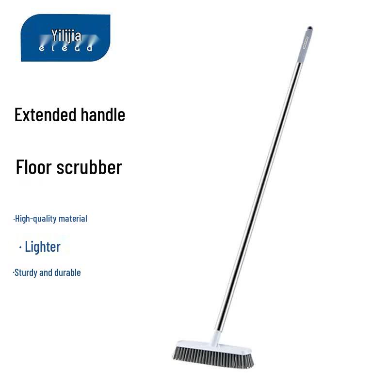 Yilijia Long Handle Hard Bristle Floor Scrub Brush, 10-Pack