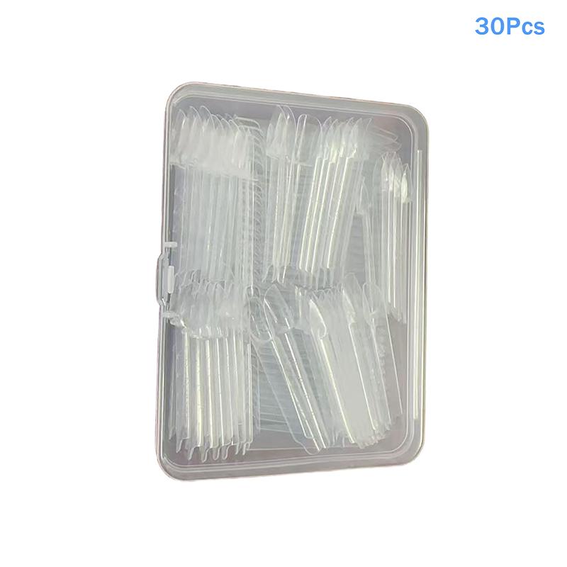 Space French Dual Forms 15 Sizes Clear Reusable Dual System Molds Fake Nails For Nail Extension DIY 30/60/75/90/120/150/180Pcs