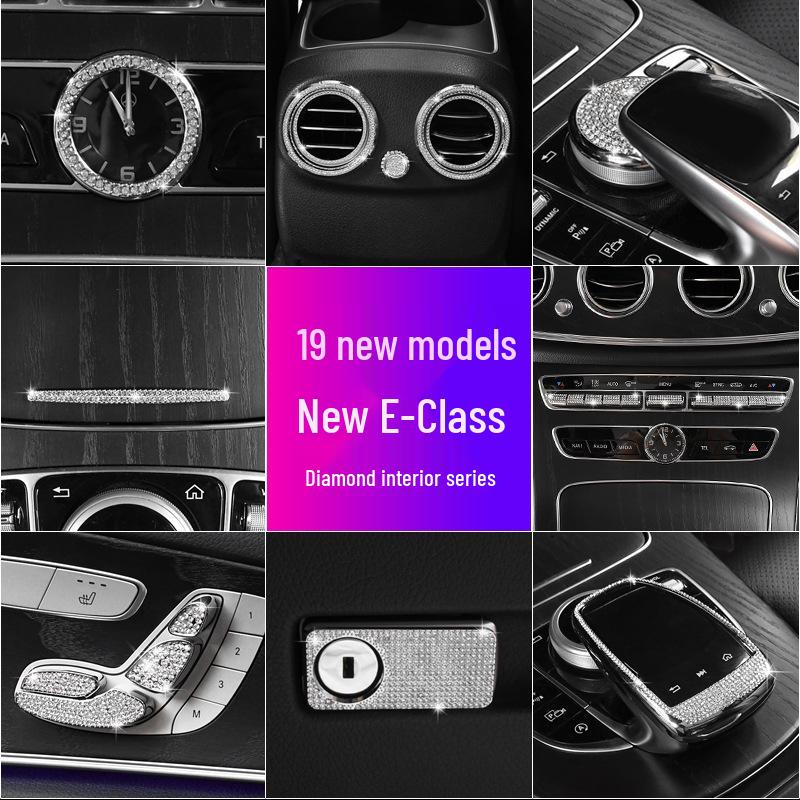 8-Piece Diamond Seat Adjustment Button Set for Mercedes-Benz New E, C200, GLC260, E300L