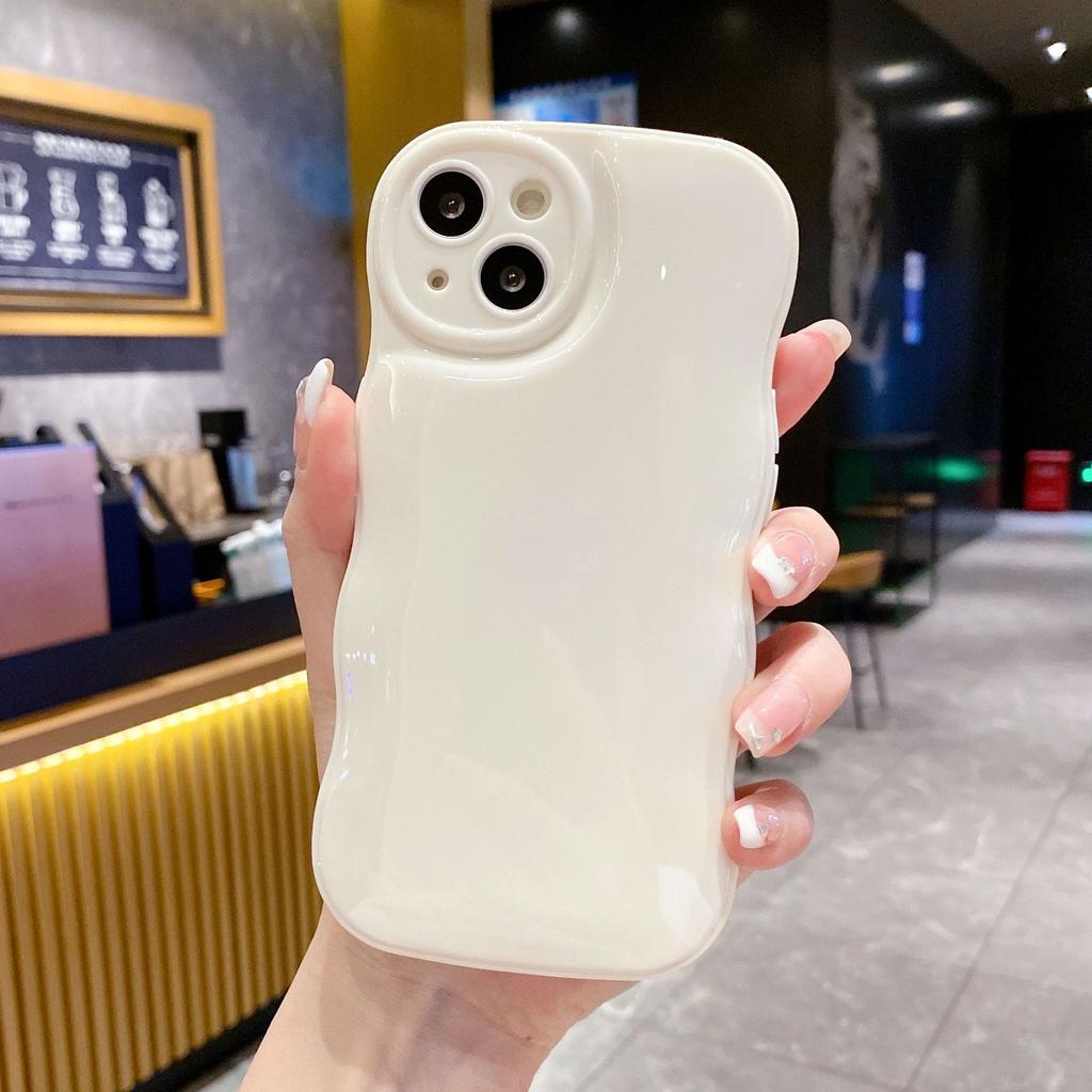 Applicable To IPhone15 Transparent Protective Case Apple 11 Wave Air Cushion Mobile Phone Case 14 Bubble Anti Fall 12 All Inclusive 16
