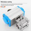 Q611F-16 Pneumatic 304 Stainless Steel Three-Piece Ball Valve, DN15-50 Sizes Available