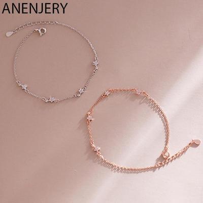 Star Bracelet for Women Dainty Pave Zircon Link Chain Bracelet Gift 2022 New