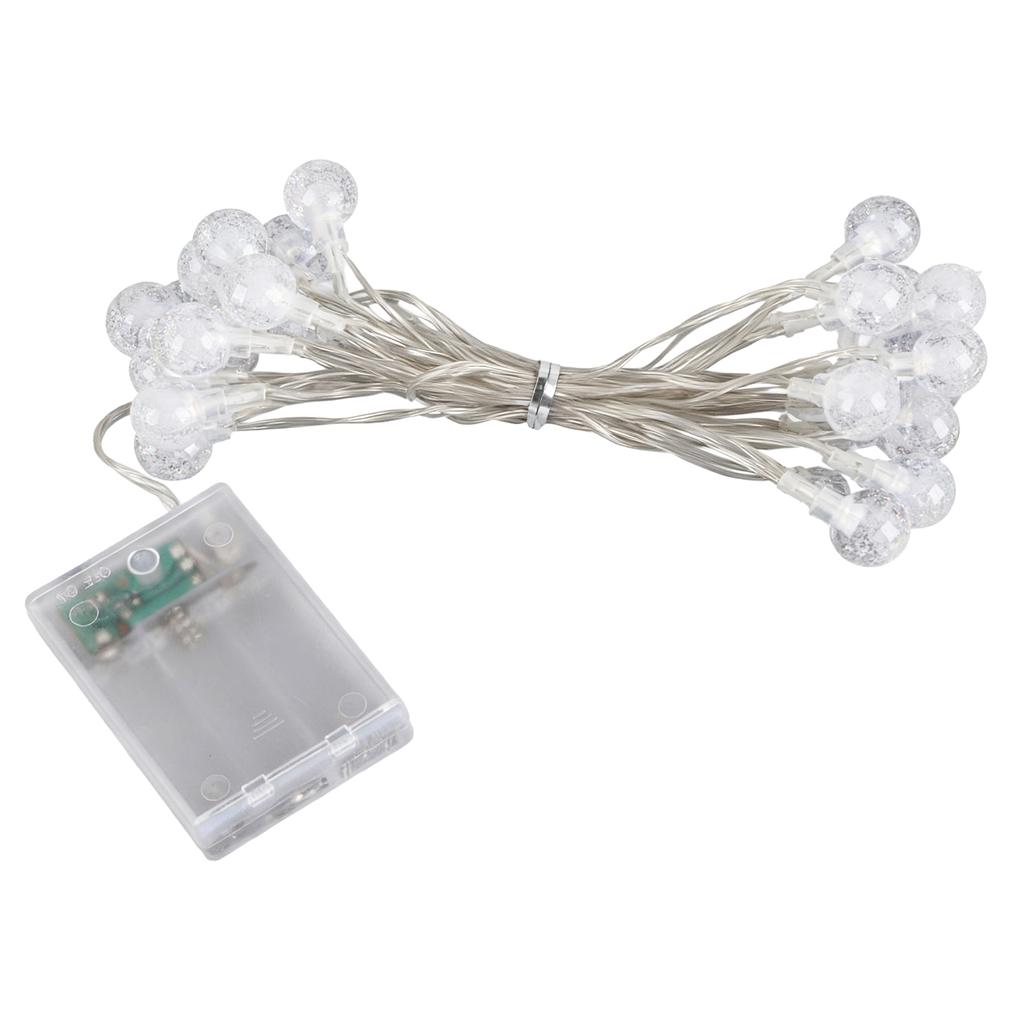 Globe String Lights Battery Powered Type Colored IP66 Waterproof LED Bulb String Lights for Christmas Holiday Decorations