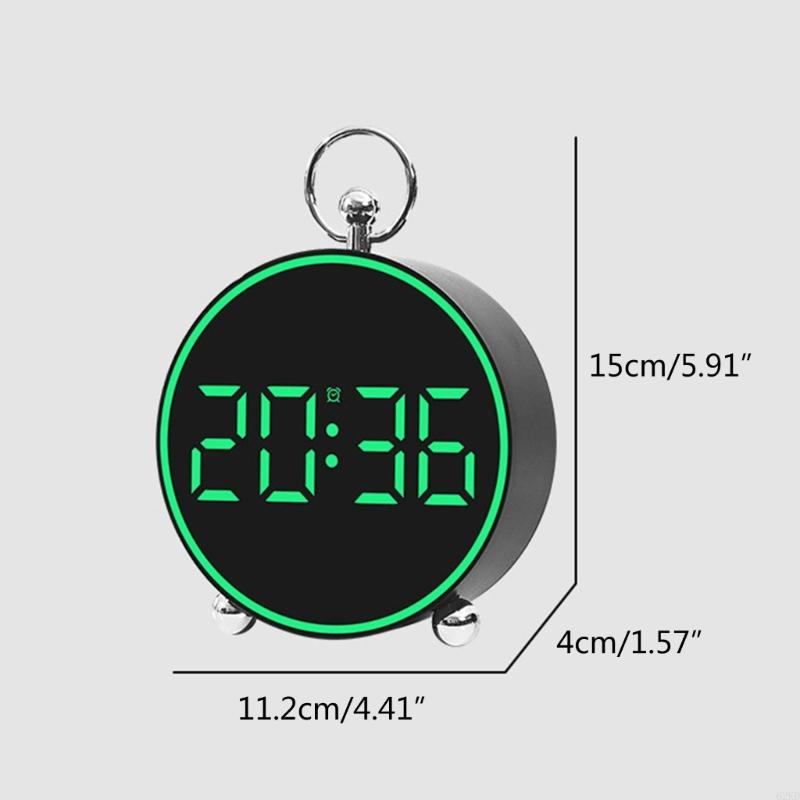 62KD 4.4" LED Display Table Clock Contemporary Digital Alarm Clock Colorful Screen