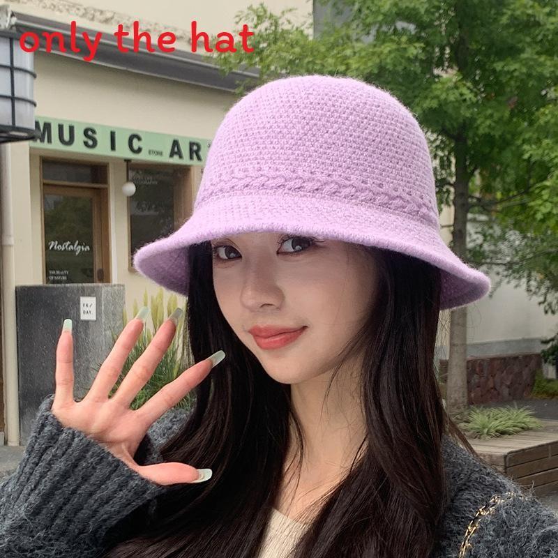 Knitted Fashionable Fishermans Hat With Weaving Pattern Design For Daily