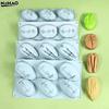 6-Cell Silicone Chocolate Mold Pistachios Pecan Coffee Bean Design Mousse Cake Mould Party Dessert Baking Tools Kitchen Bakeware