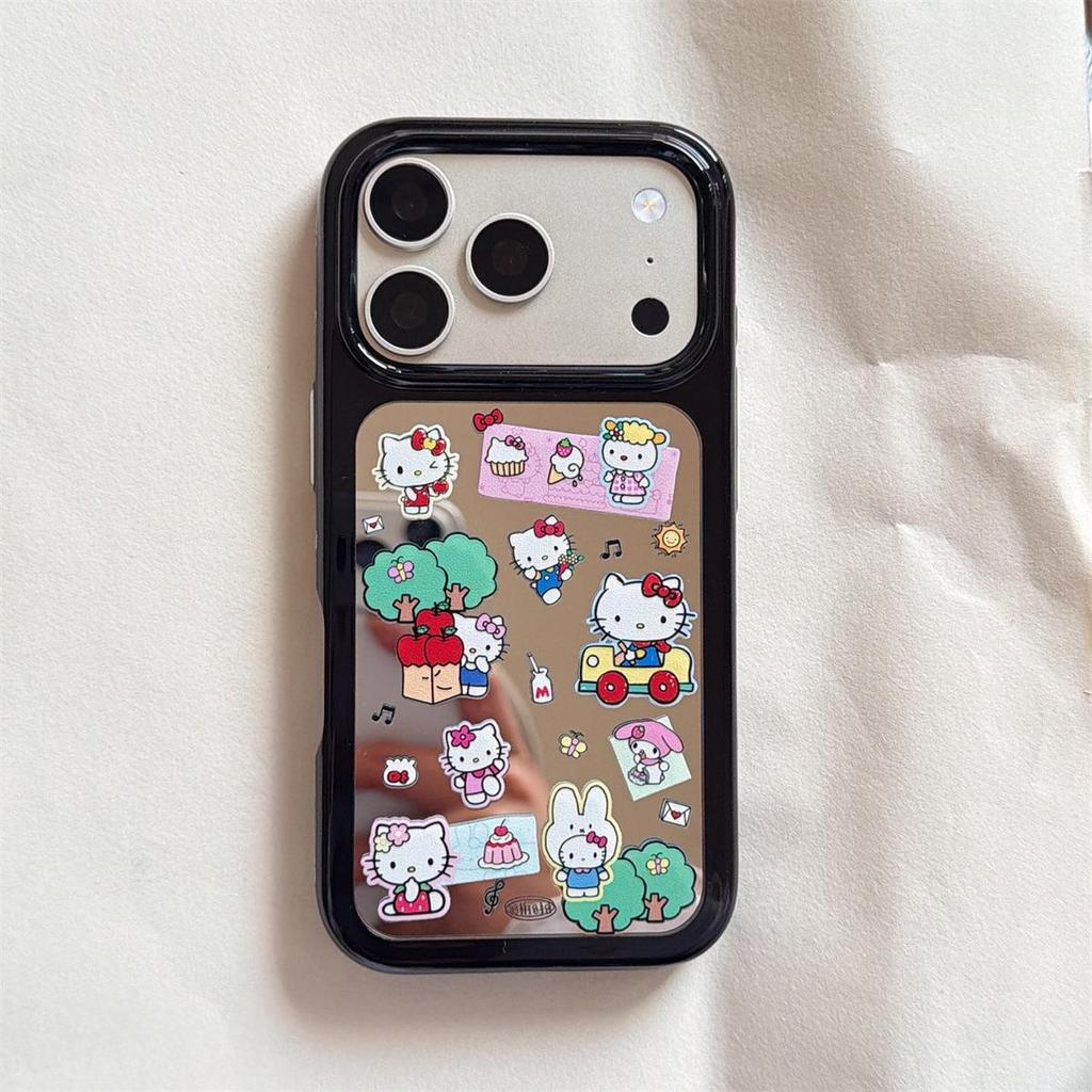 Side View Mirror Cute Cat iPhone 14/13 Pro Max Anti-Drop Case