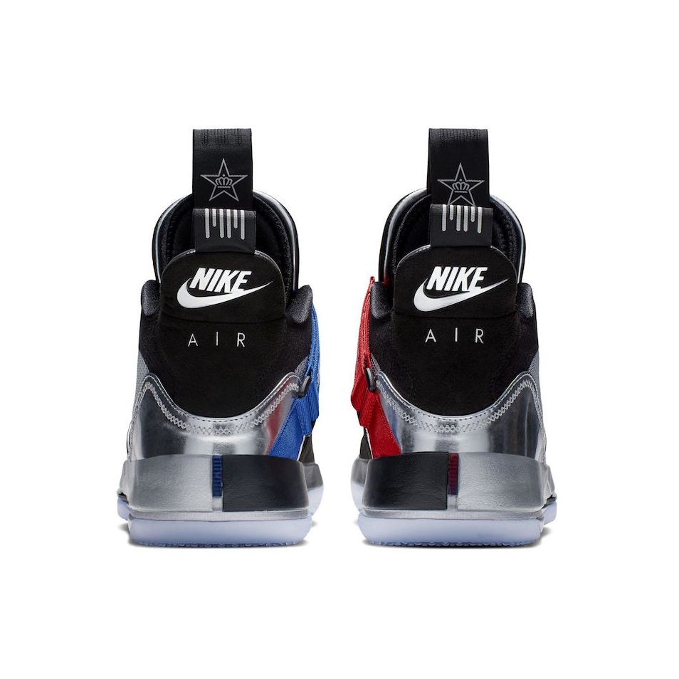 Air Jordan 33 All Star Hombre Zapatillas Plata Negro Metálico