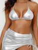 2026 European & American Cross-border Glitter Slim-fit Bikini Set - Sexy Nightclub Best Seller