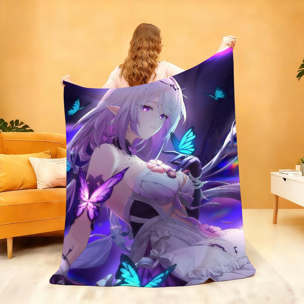 Game Honkai Star Rail Castorice Cute Blanket Soft Throw Blanket for Home Bedroom Bed Sofa Picnic Travel Office Rest Blanket Gift