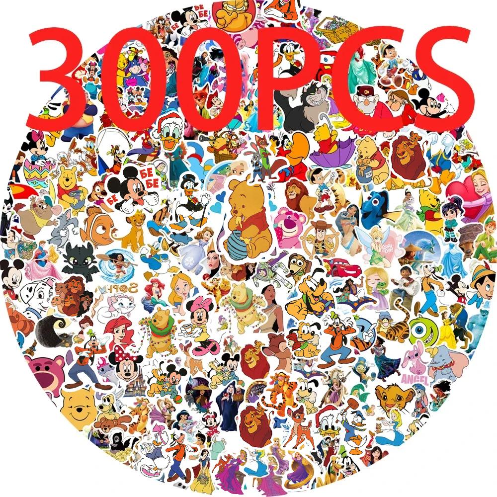 50/100/200/300pcs Mixed Anime Series Stickers Cute Princess Cartoon Decals Luggage Phone Laptop Sticker Toys Gift