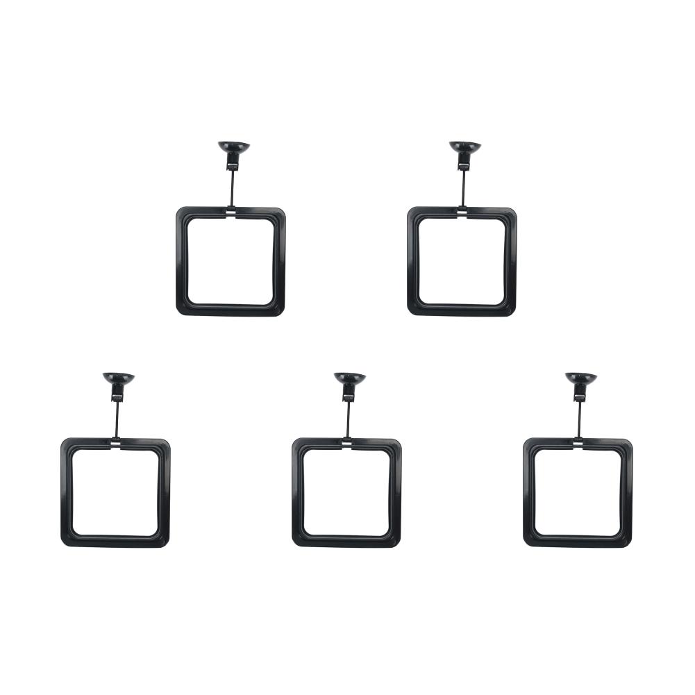 5Pcs Aquarium Feeding Ring Fish Tank Station Floating Food Tray Feeder Square Circle Accessory Suction Cup Fish Feeding Supplies