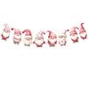 Cross-border Christmas Letter Flag Banner Paper Christmas Latte Flower Flag Hanging Flag Atmosphere Decoration Party Decorations