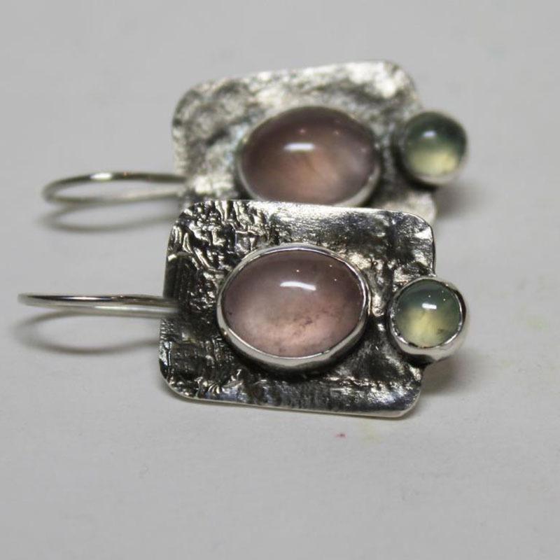 Luxury Green Zircon Drop Shape Boho Earrings for Women Fashion Engagement Zircon Long Purple Stone Dangle Earrings