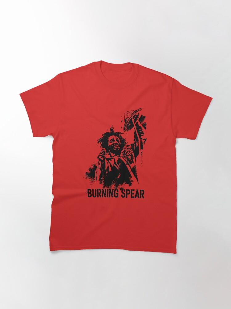 Burning Spear White And Black Burning Design Spear Musician Classic T-Shirt