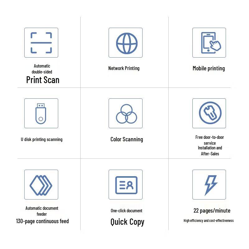 Aurora A3/A4 Commercial Black & White Laser Multifunction Printer CN plug (adapter included)