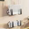 2Pcs No Drill Wifi Placement Rack Wall Mount Wall Support Bracket New Router Power Strip Holder