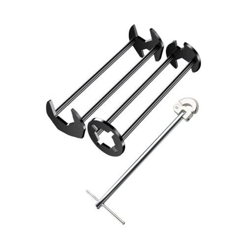 Multi-function Wrench Set with Ratchet Mechanism for Faucet Replacement and Plumbing Repairs In Tight Spaces. Suitable for Kitchens, Bathrooms, and Ho