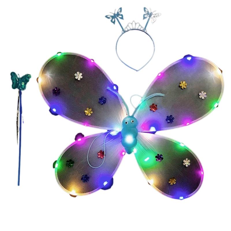 Light Up Party Dress Cosplays Fairy Wing Dress Up Wing Butterfly Fairy Costume 1