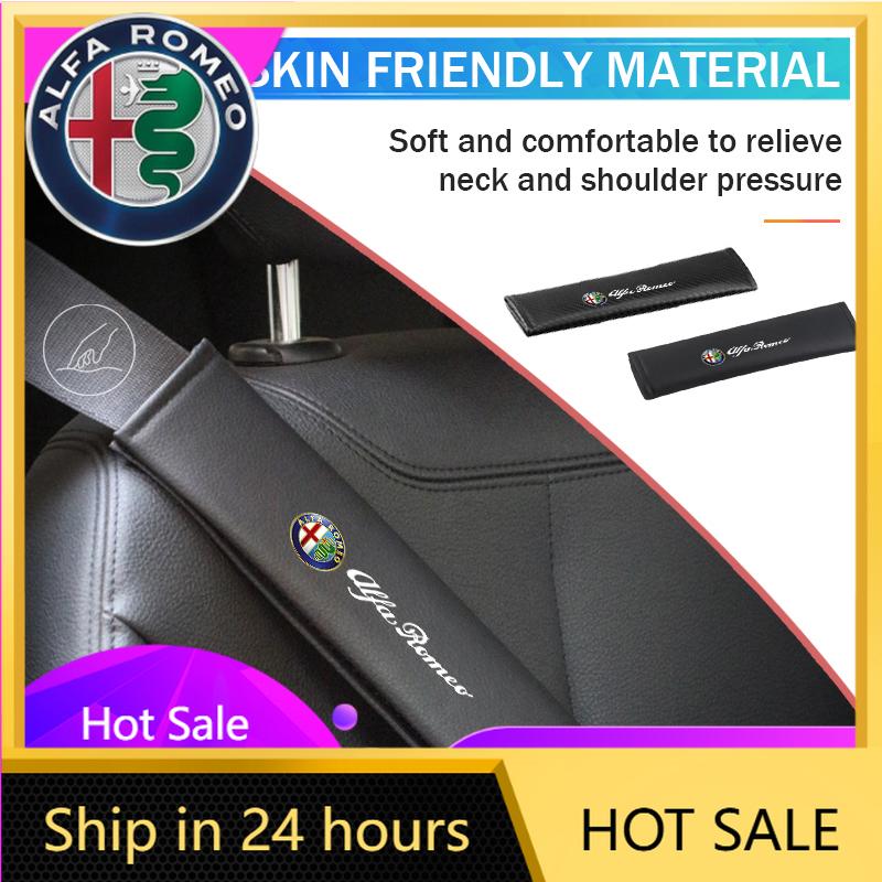 Car Stickers For Alfa Romeo Car Seat Belt Pad Shoulder Protection Cover Interior Accessories For Alfa Romeo Giulietta GT 159 147