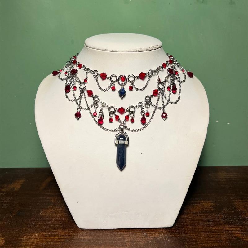 

Хэллоуин Ожерелье с крестом Готическое украшение Кулон в виде летучей мыши Диабло Цепочка на ключицу Нишевый воротник