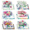 6pcs Colored Pattern DIY Rhinestone Diamond Art Mosaic Postcards with Envelope Thank You Cards and Holiday Blessings