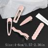 Simple Wave Oval Pink Seamless Hair Clip Women Acetate Sheet Bangs Clip Hair Duckbill Clip Hairpins Hair Styling Tool Gift