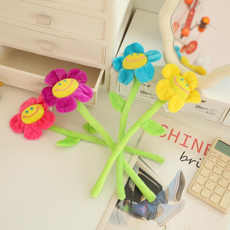 Cartoon Simulation Bread Plush Toy Sun Flower Rose Plant Home Decor PP Cotton Soft Toys for Children