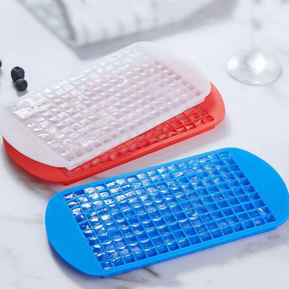 Silicone 160 Grid Ice Tray Easy Demoulding Ice Maker Mini Square Ice Cube Mold  Summer