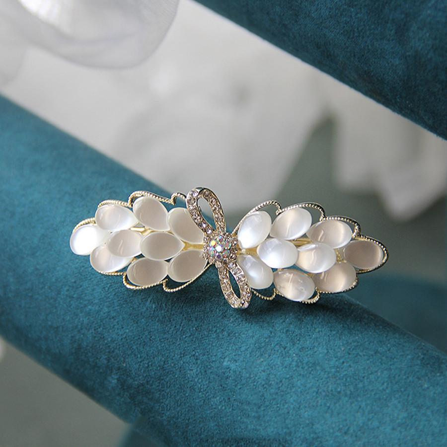 Koreanische Seniorenmode Tropföl Kristall Perle Haarspangen Elegant Damen Haarspangen Haarnadeln Haarklammern Kopfbedeckung Haaraccessoires