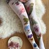 Japanese Style Flower Printed Pantyhose Y2K Anime Sexy Stockings Leggings Slim Silk Velvet Long Tights Sexy Lingerie New Year
