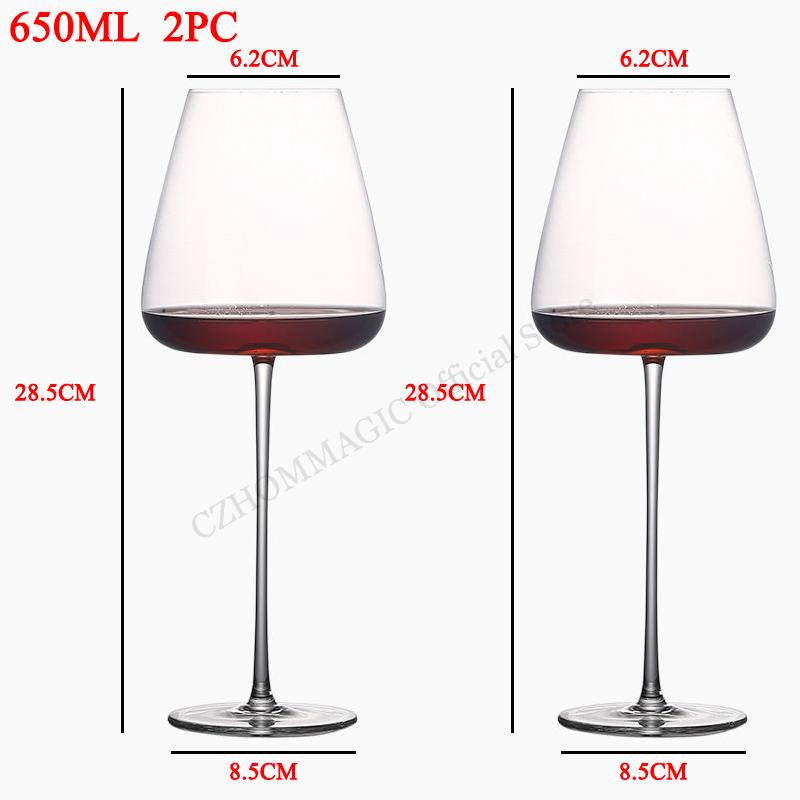 4/2/1Pcs Crystal Goblet Red Wine Glass Cup Kitchen Tool Drinkware Champagne Glasses Bordeaux Burgundy Wedding Square Party Gifts
