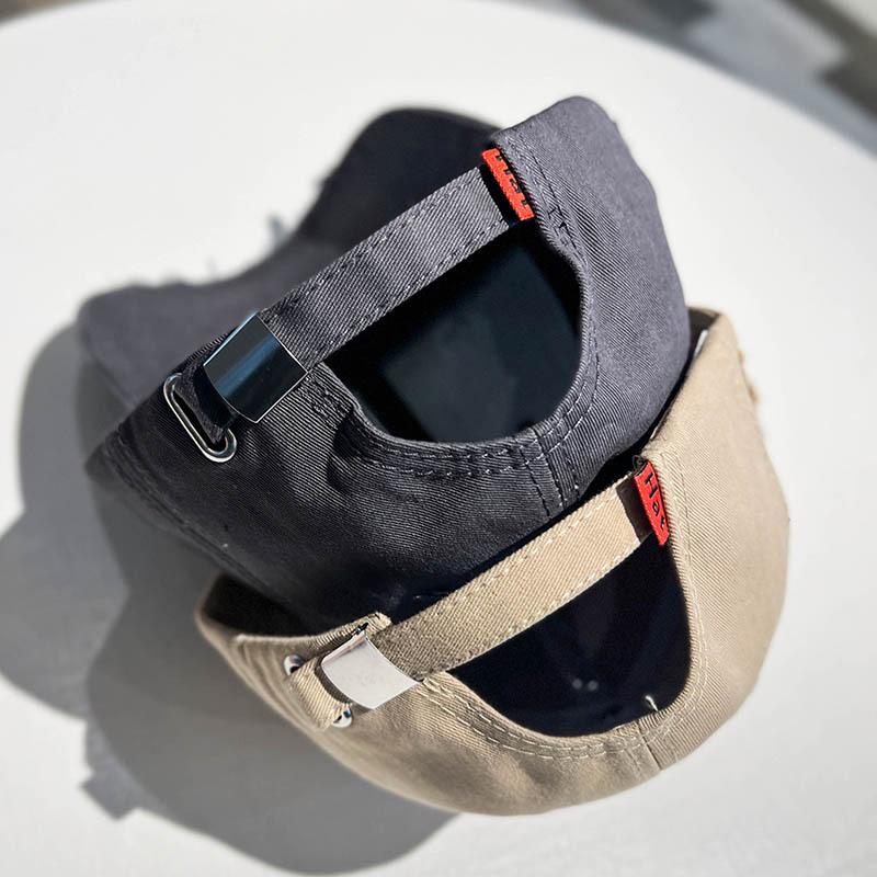 Peaked Caps, Men'S And Women'S Personalized Side Labels, Letters, Hard Top Baseball Caps, Trendy Brand Retro Holes