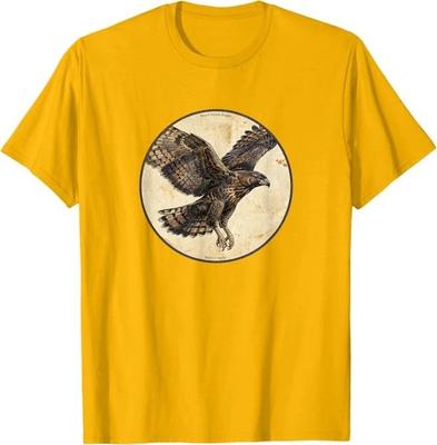 Retro Black Hawk-Eagle Vogel T-Shirt *10 Farben* Neues Tee von Bird Fantastic
