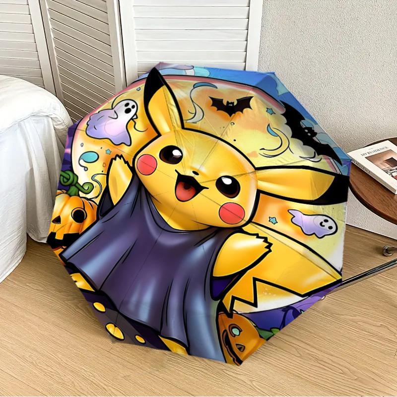 1pc Halloween Pikachu Automatic Open/Close Umbrella, Lightweight Design for Everyone, Halloween & Christmas Gifts - Ideal for Daily, Formal, Party Use
