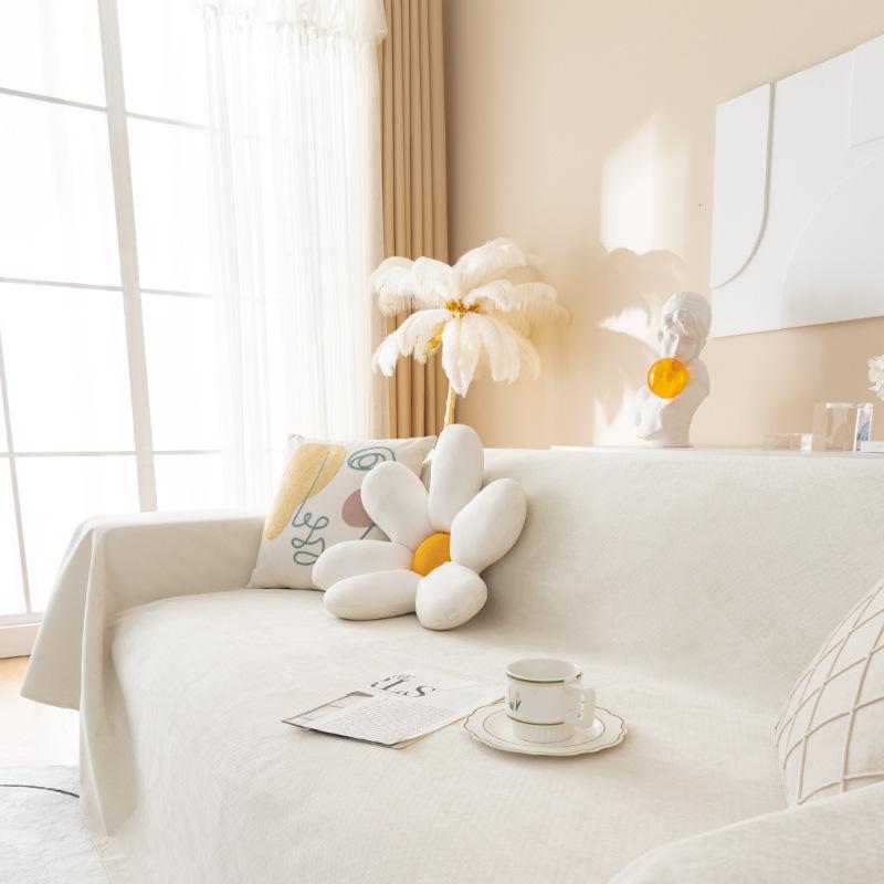 Four Seasons Universal Solid Color Cloth Waterproof Hair Towel Mat Modern Simple Pet Urine Sofa Cushion