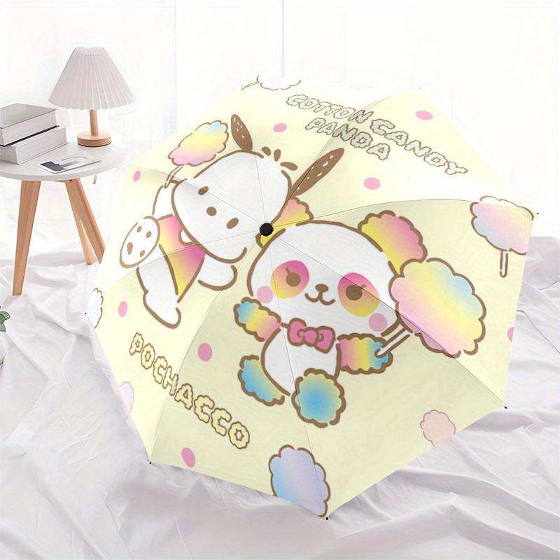 1pc Cartoon Candy Panda Pochacco Sanrio Pattern Automatic 3-Fold Umbrella, 8 Steel Frames, High-Value Folding Umbrella, Suitable for Office, Travel an