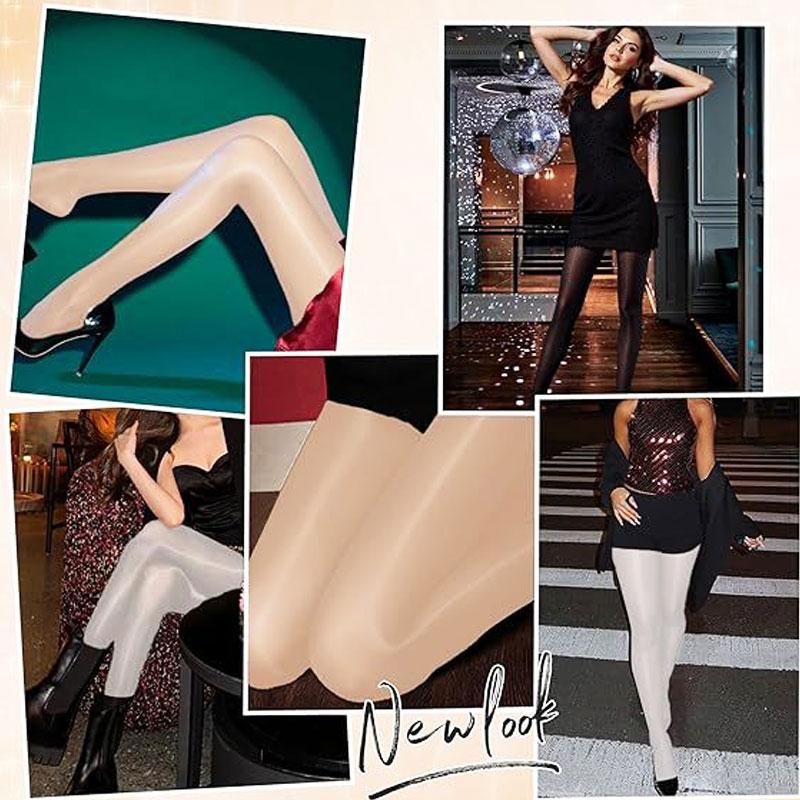 Übergröße Damen Strumpfhose Damen Glänzende Strümpfe