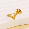 INS Style Geometric Thick Line Ring: Women's Twisted Metal Open Stainless Steel Jewelry